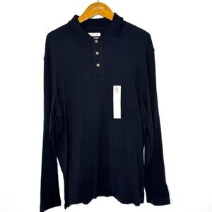 Paradise Collection Polo Men's‎ Large Black Long Sleeve New